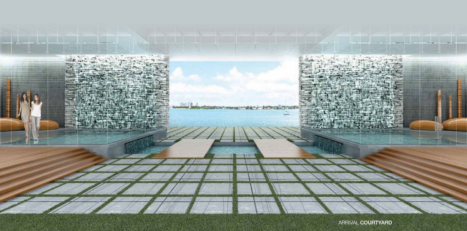 Arrival courtyard
